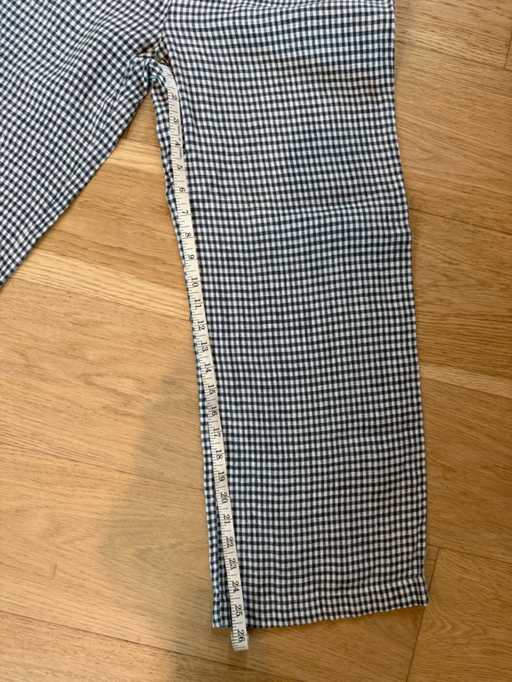 Reformation Jaida Linen Pants - Slate Check - S - Picture 5 of 10